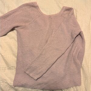 Aerie Soft pink ballet cross back sweater